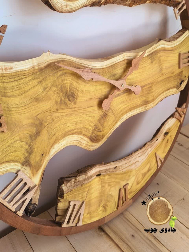 ساعت روستیک تمام چوب